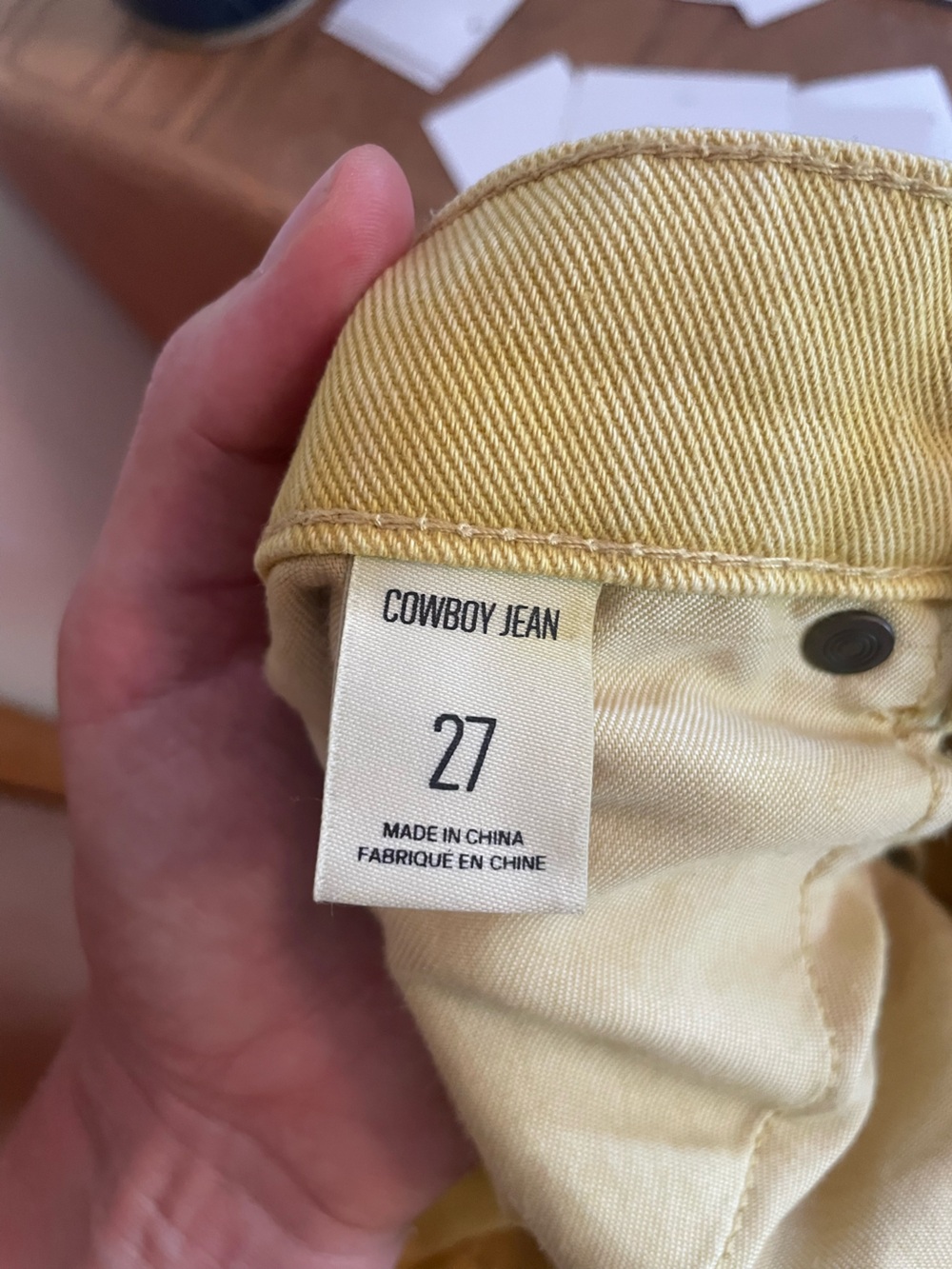 BDG Cowboy Jean Yellow Size 27 - Picture 7 of 7